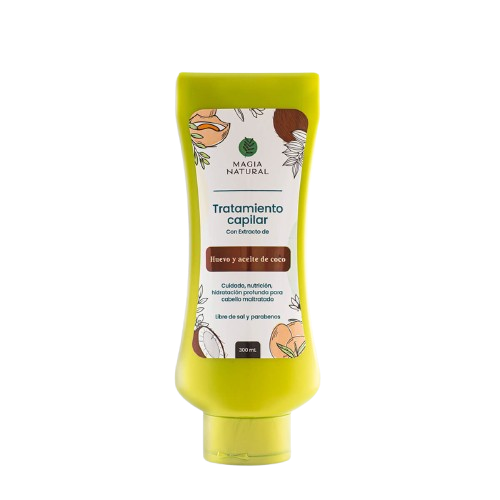 Tratamiento de huevo y aceite de coco x300ml