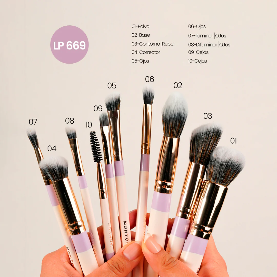 Kit de brochas fluffy x10 LP 669