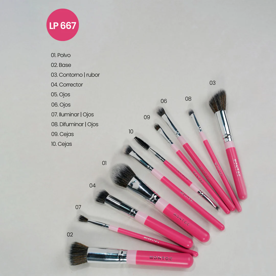 Kit de brochas fluffy x10 LP 667