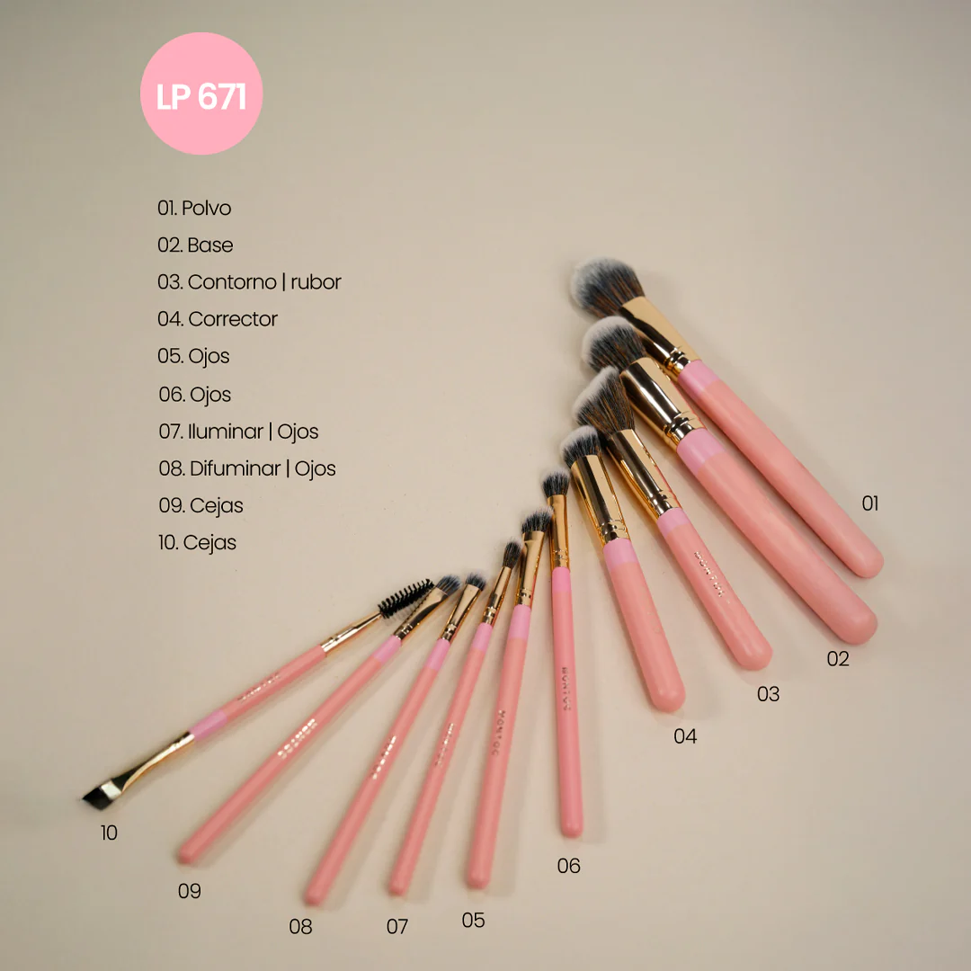 Kit de brochas fluffy x10 LP 671