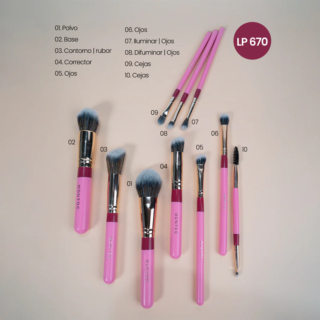 Kit de brochas fluffy x10 LP 670