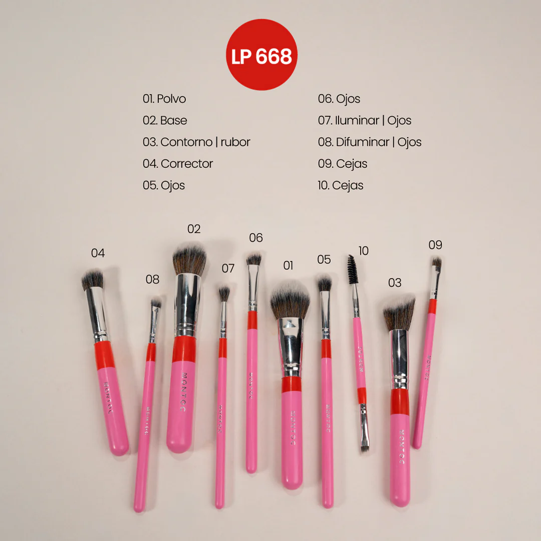 Kit de brochas fluffy x10 LP 668