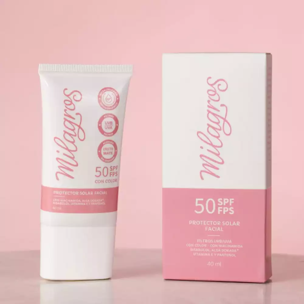 Bloqueador facial 50 FPS con color x40 ml