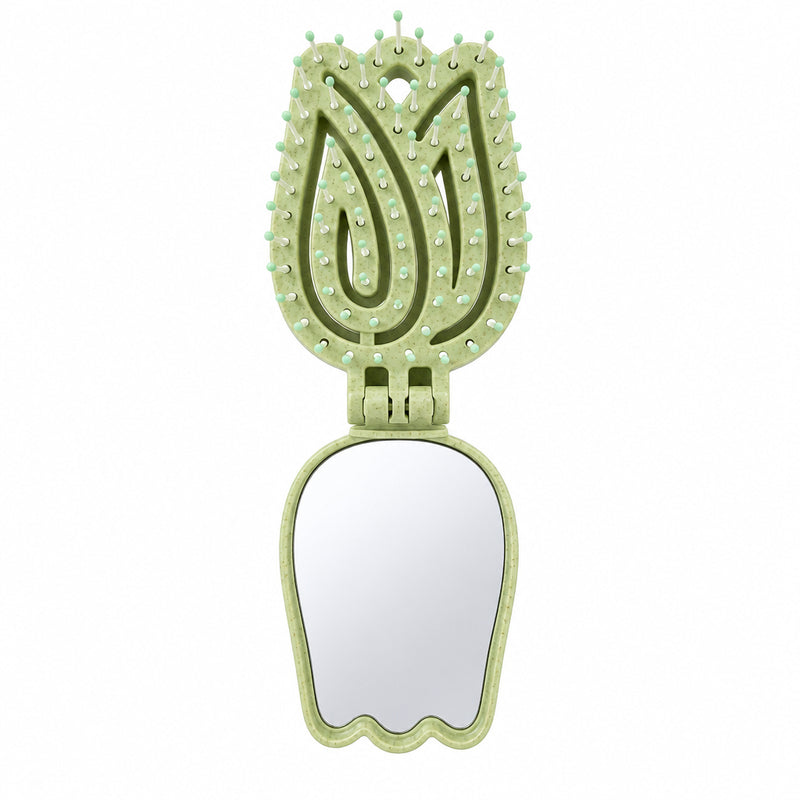 Cepillo cabello cecilia con espejo - Verde