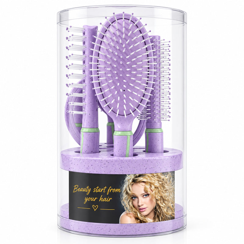 Set de cepillo + espejo beauty x5 - Morado