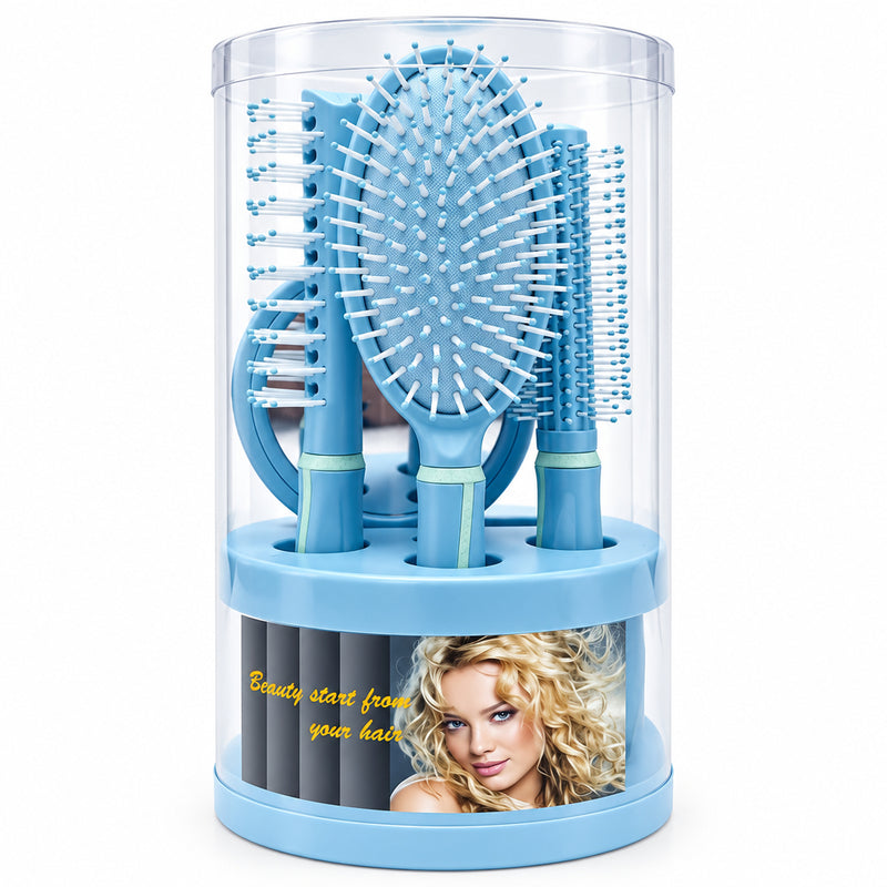 Set de cepillo + espejo beauty x5 - Azul