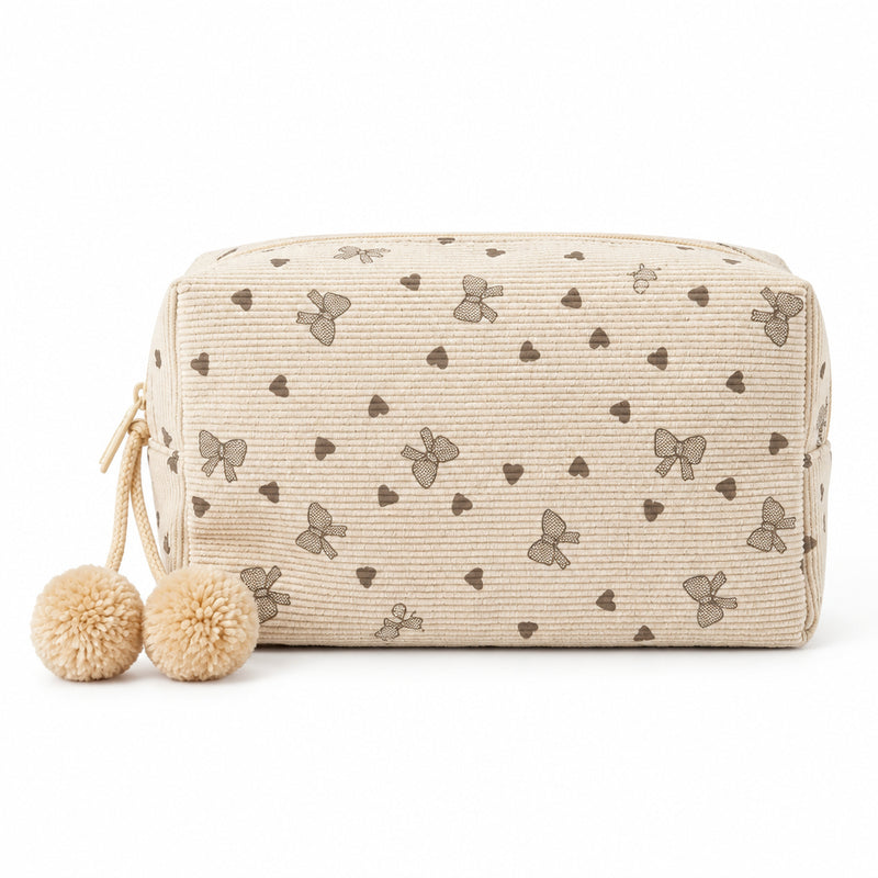 Cosmetiquera pompon - Beige