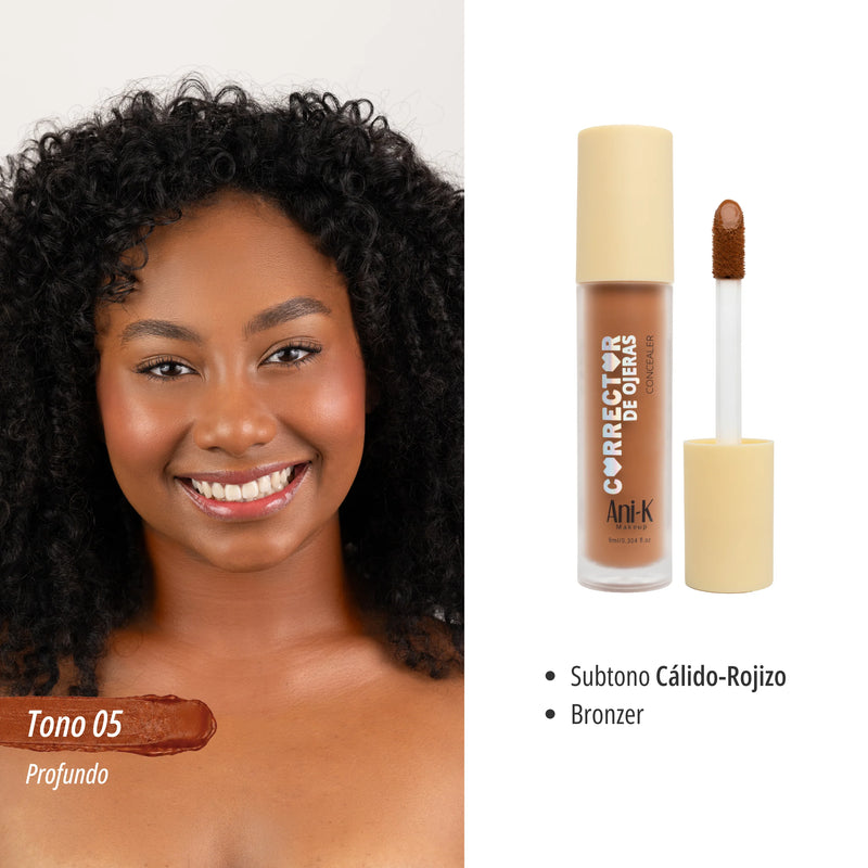 Corrector liquido anik concealer tono 05 golden brown x9 ml