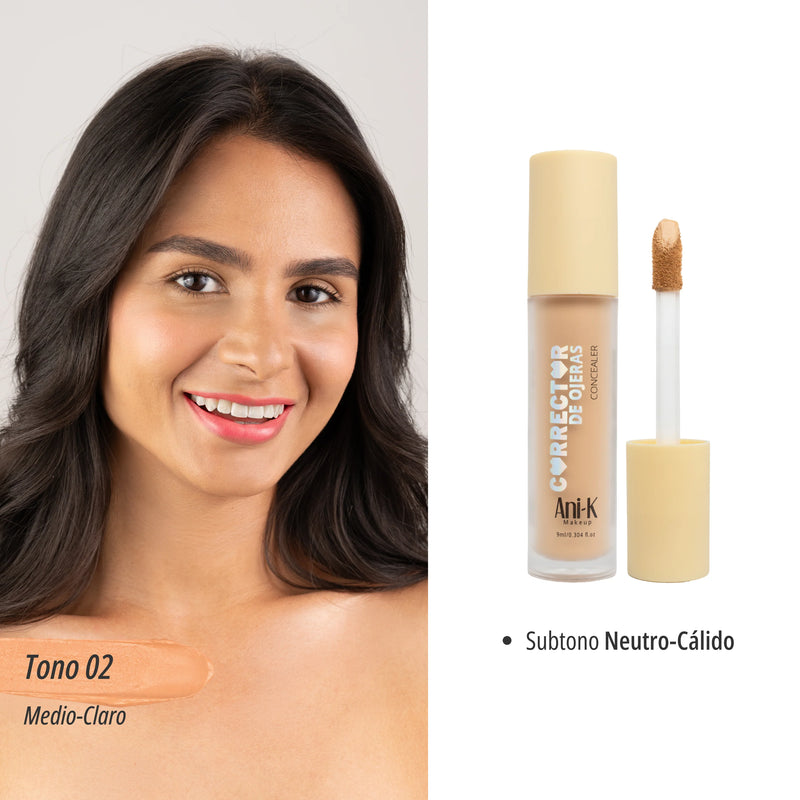 Corrector liquido anik concealer tono 02 radiant x9 ml