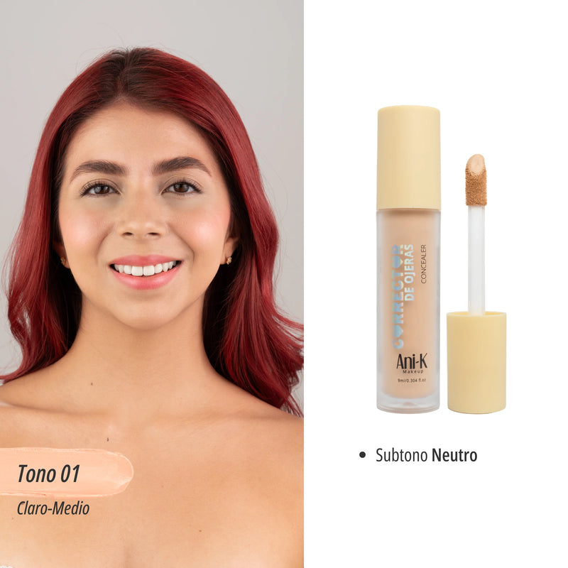 Corrector liquido anik concealer tono 01 bone x9 ml