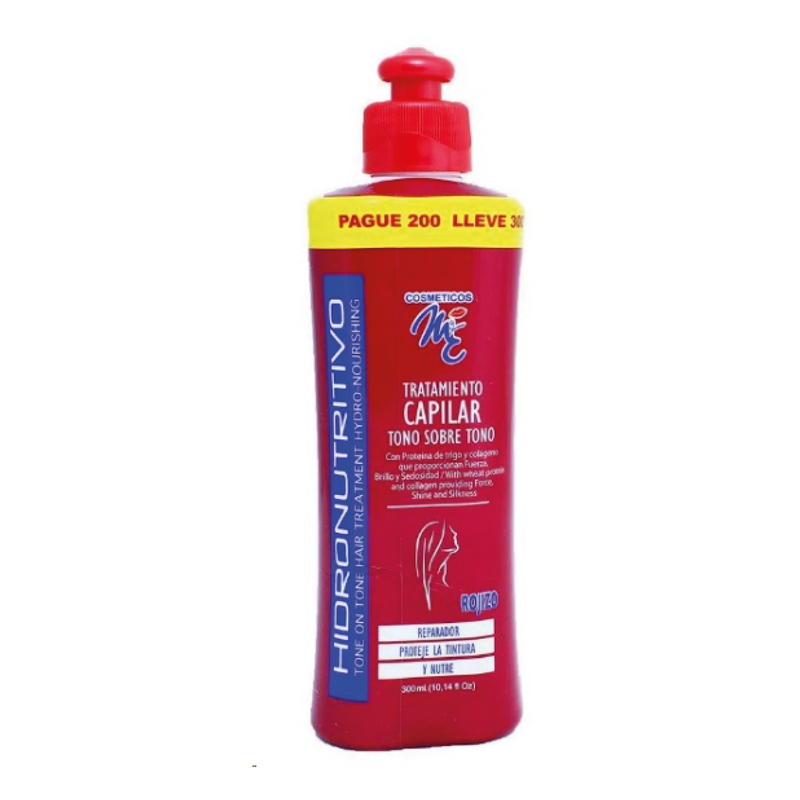 Tratamiento hidronutritovo pote rojo x300 ml