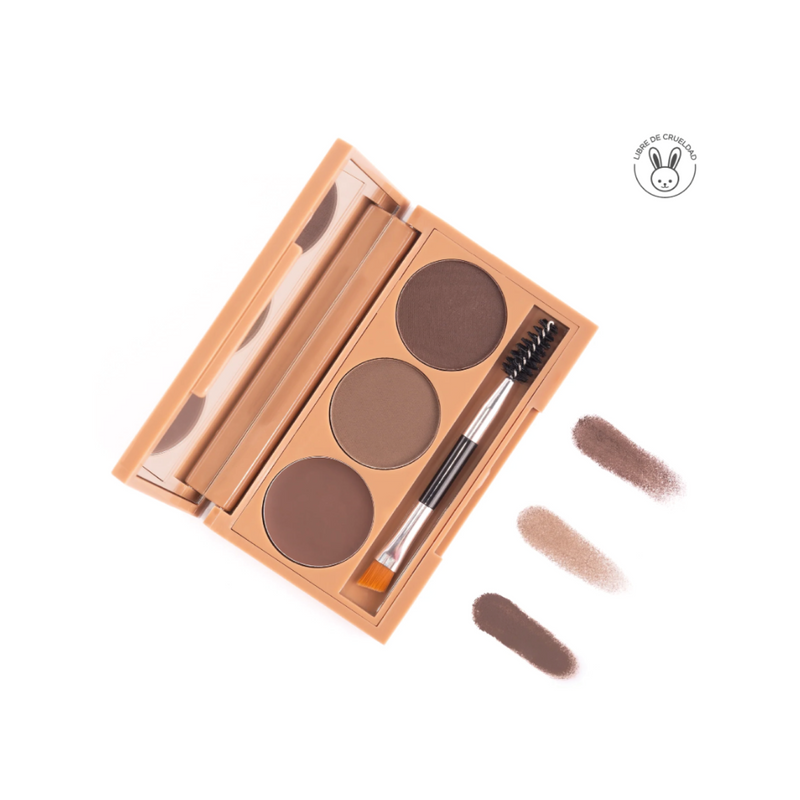Trio de cejas brunette