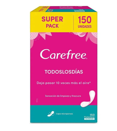 Protector carefree x150 con perfume