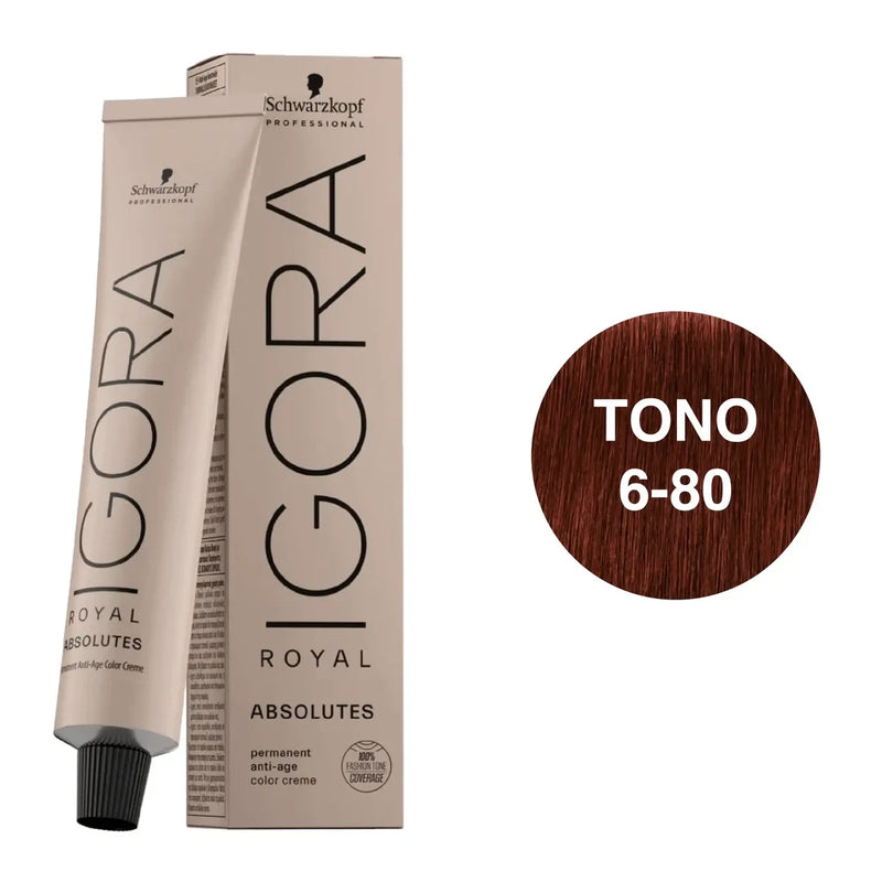 Tintura absolutes rubio oscuro rojo natural 6-80