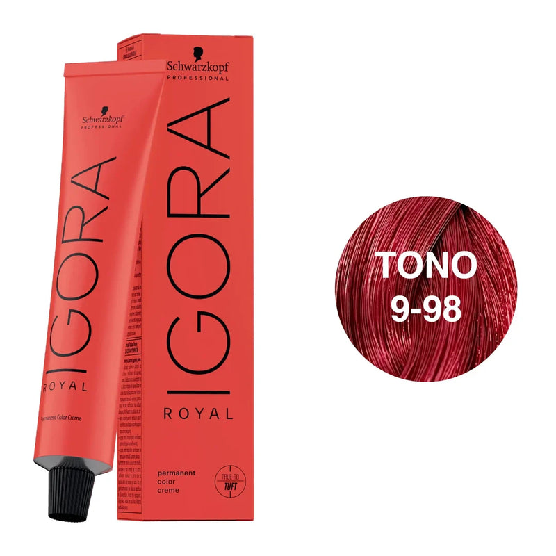 Tintura rubio muy claro violeta rojo 9-98