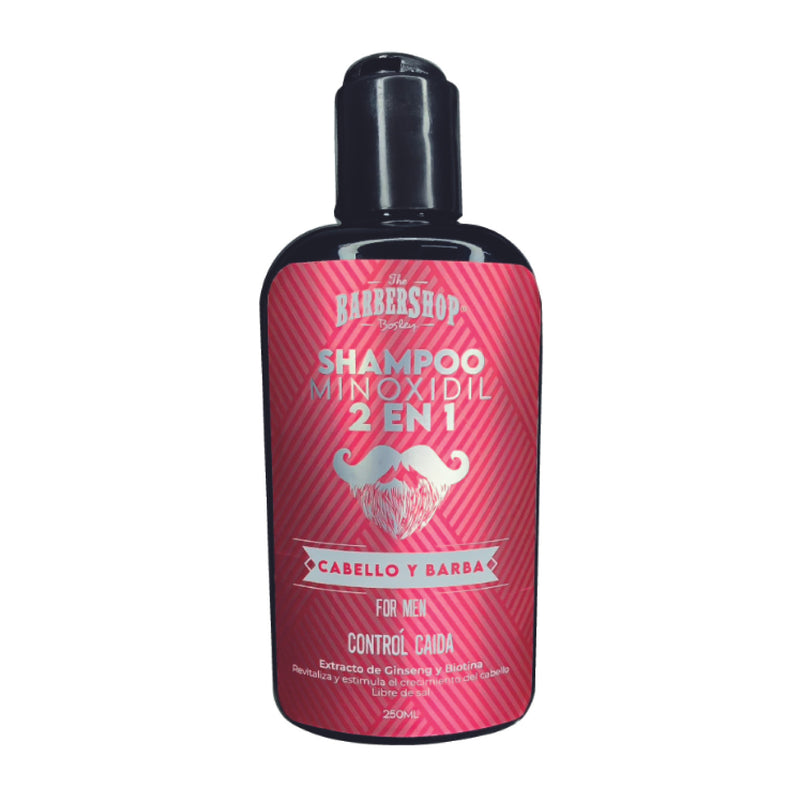 Shampoo con minoxidil 2 en 1 barbershop x250 ml