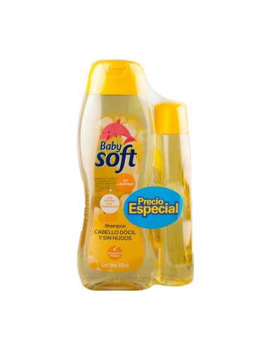 Shampoo baby soft x amarillo cabello docil y sin nudos