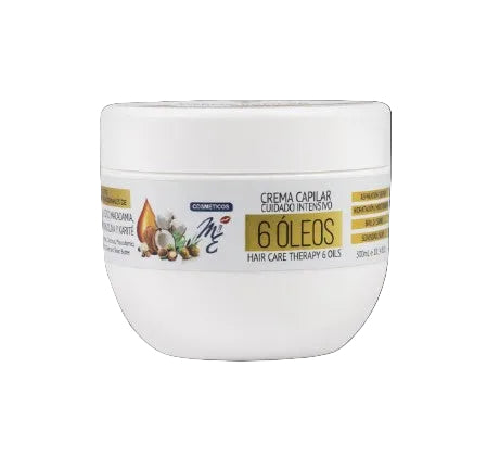 Crema capilar 6 oleos hidronutritivo pote x300 ml