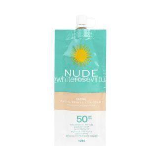 Bloqueador nude facial sachet f 50 color