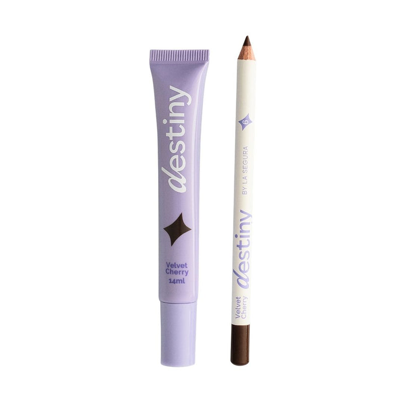 Duo lip gloss + lapiz destiny valet cherry