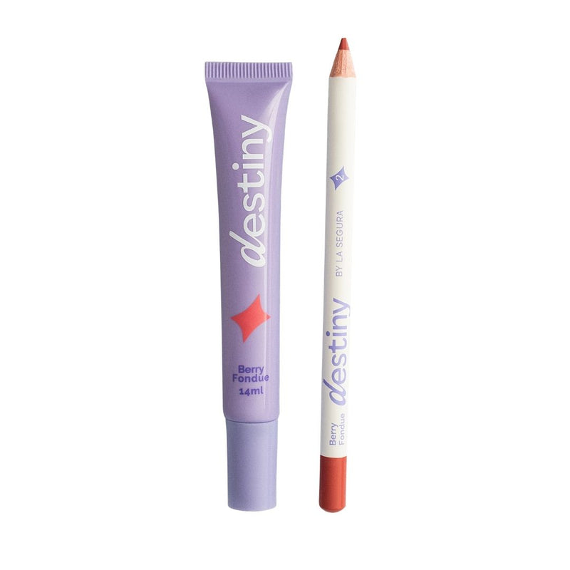Duo lip gloss + lapiz destiny berry fondue