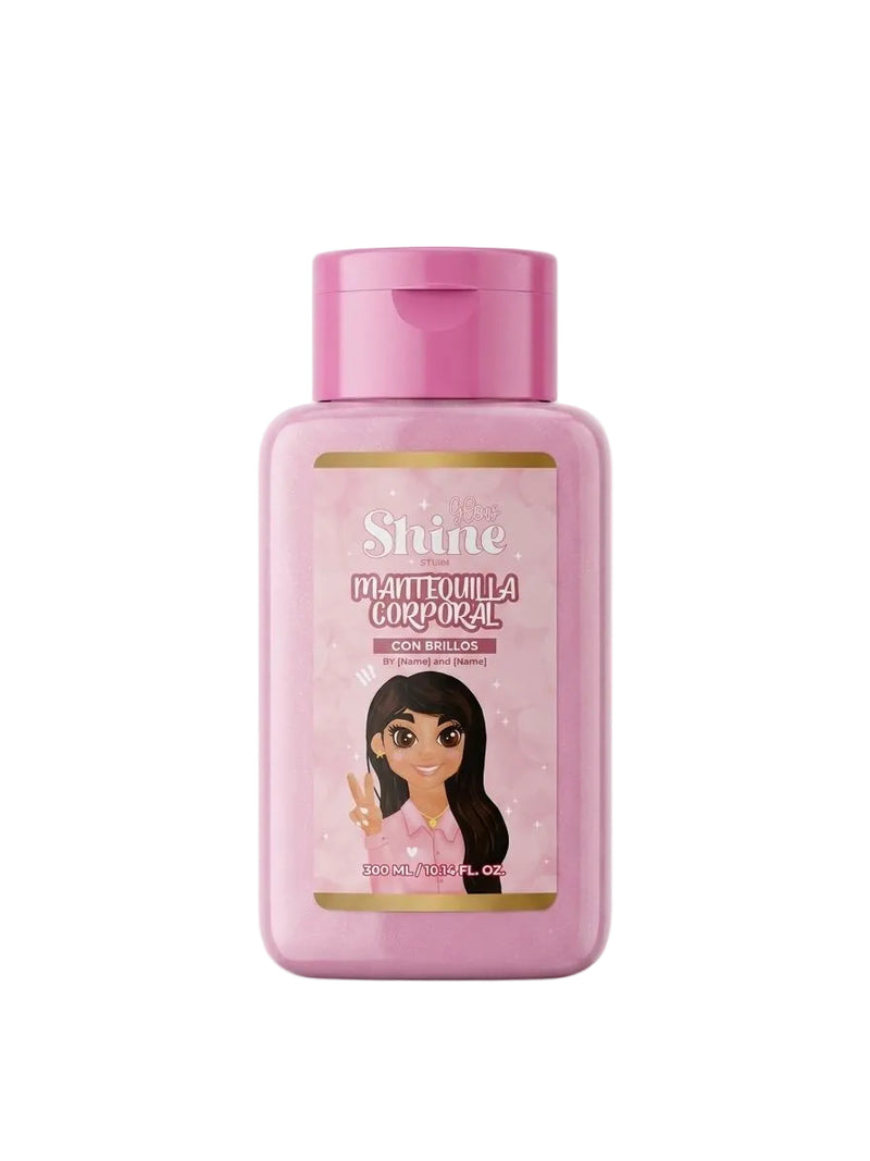 Mantequilla corporal glow shine x300 ml - rosado