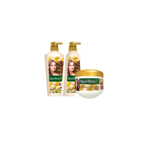 Kit shampoo + acondicionador + tratamiento reparacion