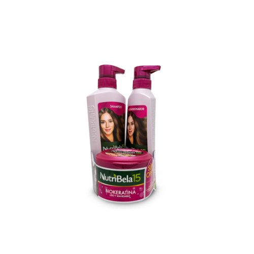 Kit shampoo + acondicionador + tratamiento biokeratina