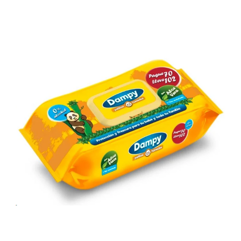 Pañitos dampy amarillo x102
