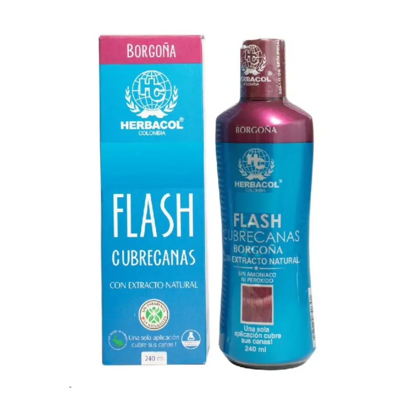 Flash borgoña cubre canas x240 ml
