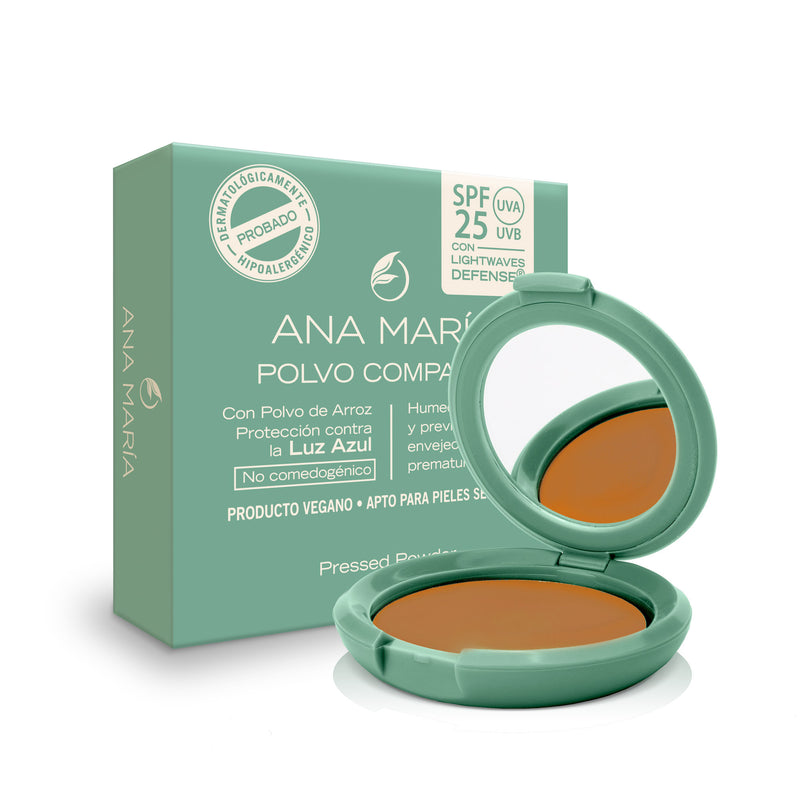 Polvo compacto ana maria tono marrón