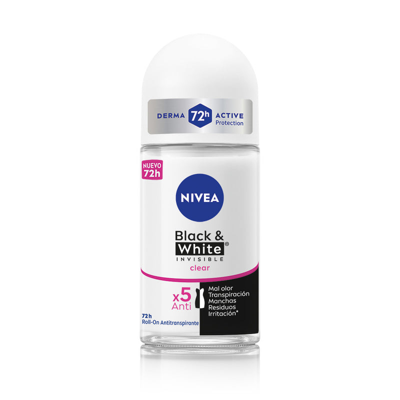 Desodorante rollon dama black and white x50 ml