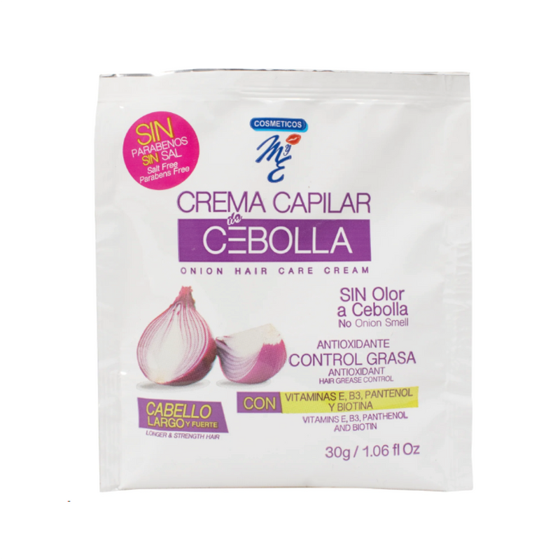 Crema capilar cebolla hidronutritivo sobre x30 ml