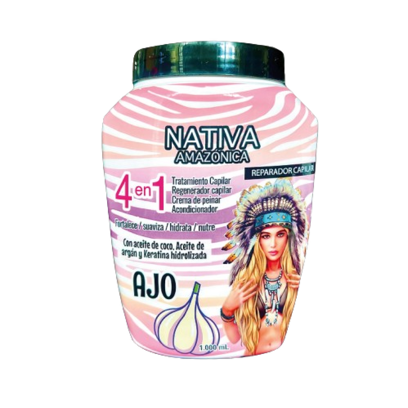 Tratamiento capilar nativa 4 en 1 ajo x1000 ml