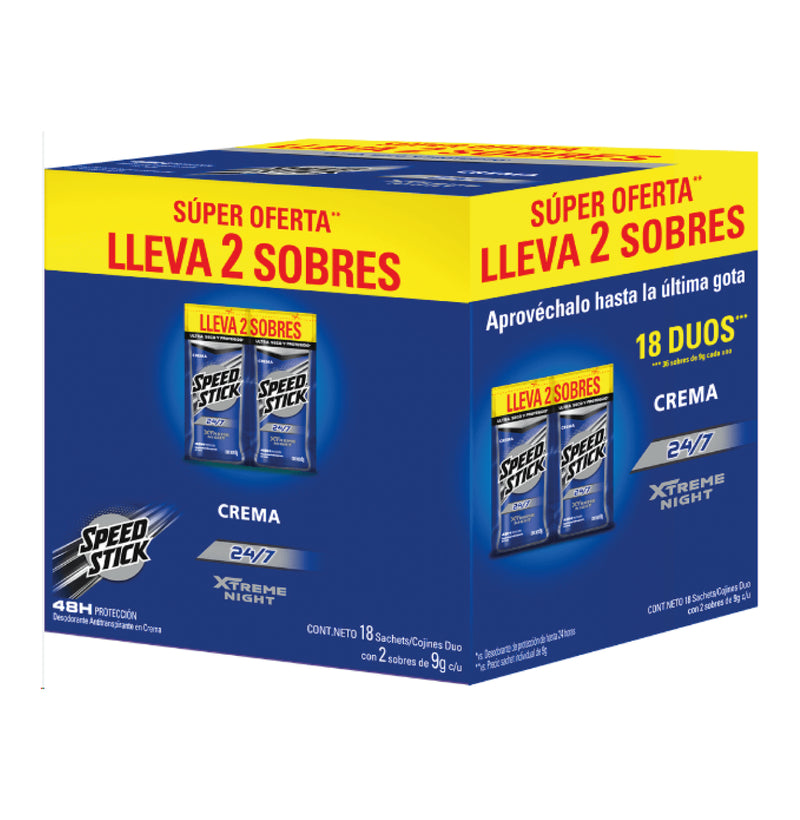 Desodorante x18 sobre crema x9 g
