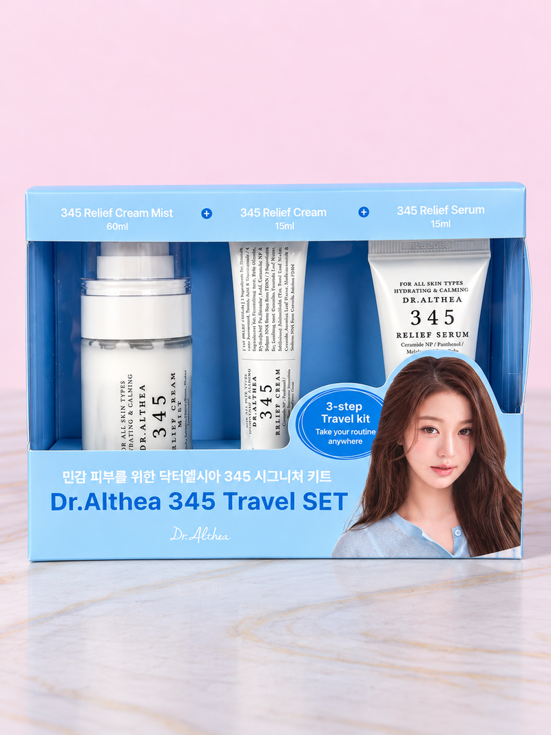 345 travel set (tónico mini 60 ml + serum mini 15 ml+ cream mini 15 ml)dr althea