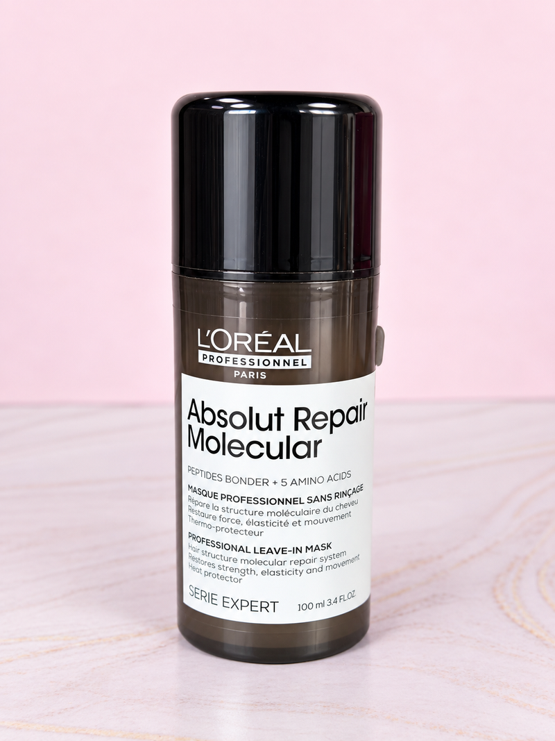 Mascarilla leave in absolut repair molecular 100 ml linea profesional (color café)
