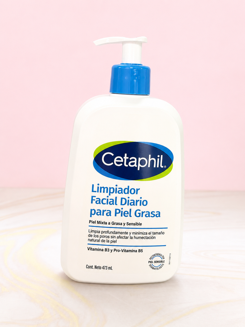 Limpiador facial piel grasa grande x473 ml cetaphil