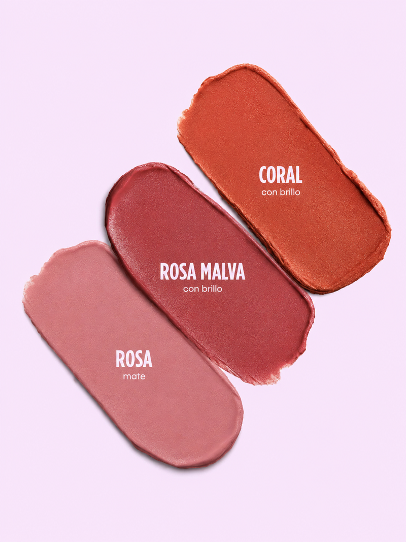 Barra 3 en 1 rubor/labial /sombra FPS 95 - Tono coral