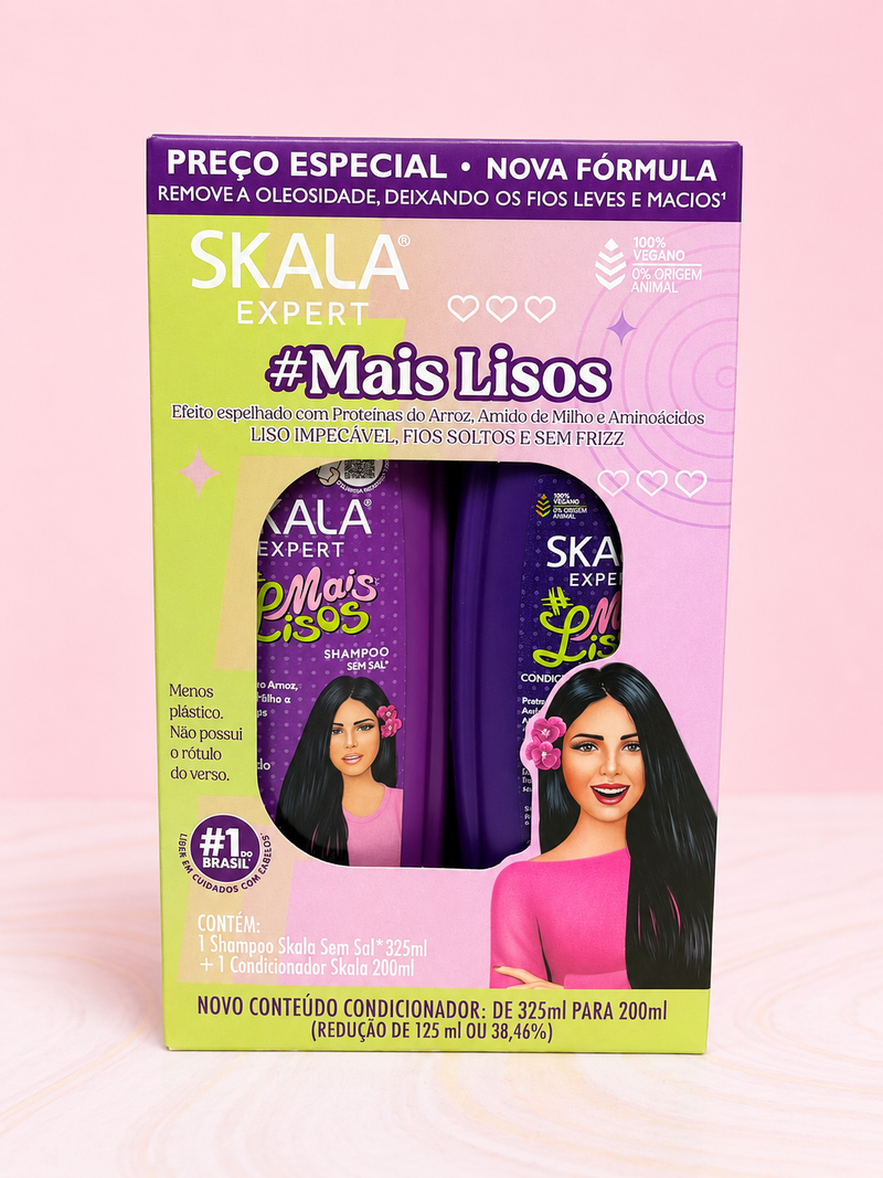 Kit shampoo + acondicionador mais lisos