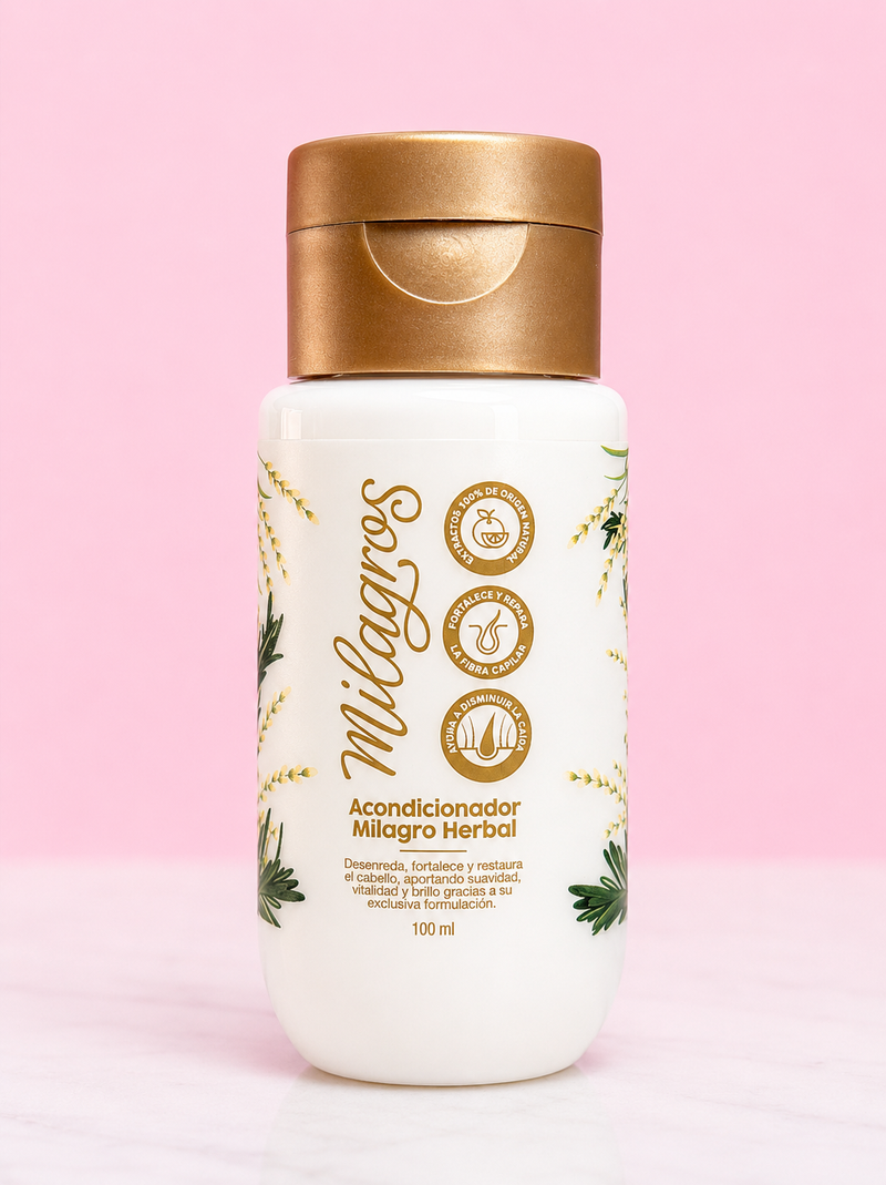 Mini acondicionador herbal tamaño viajero