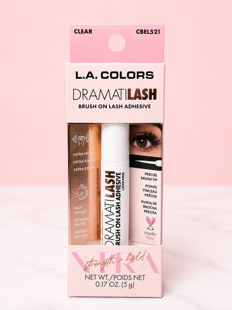 Pega de pestañas con pincel dramatilash clear transparente