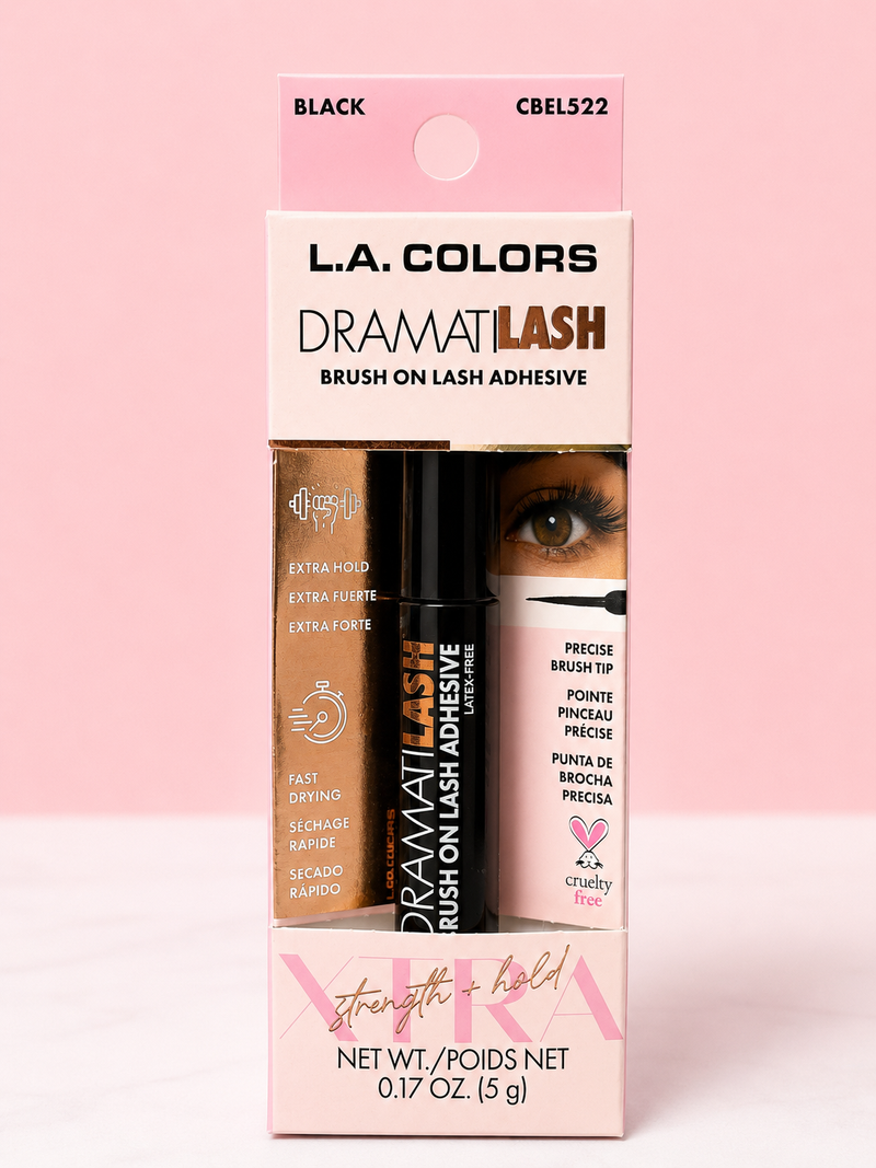 Pega de pestañas con pincel dramatilash black negra