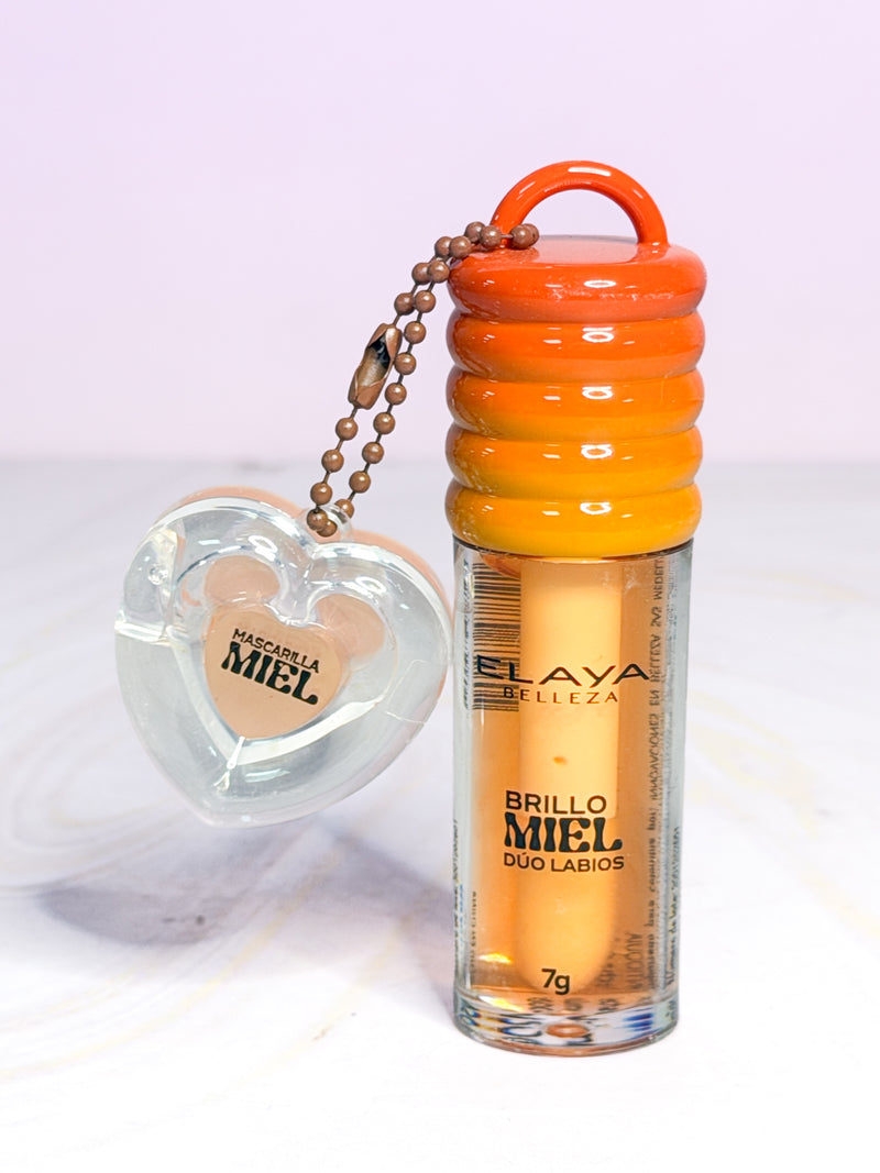 Brillo miel dúo + mascarilla de labios