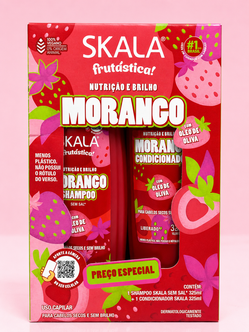 Kit shampoo + acondicionador morango