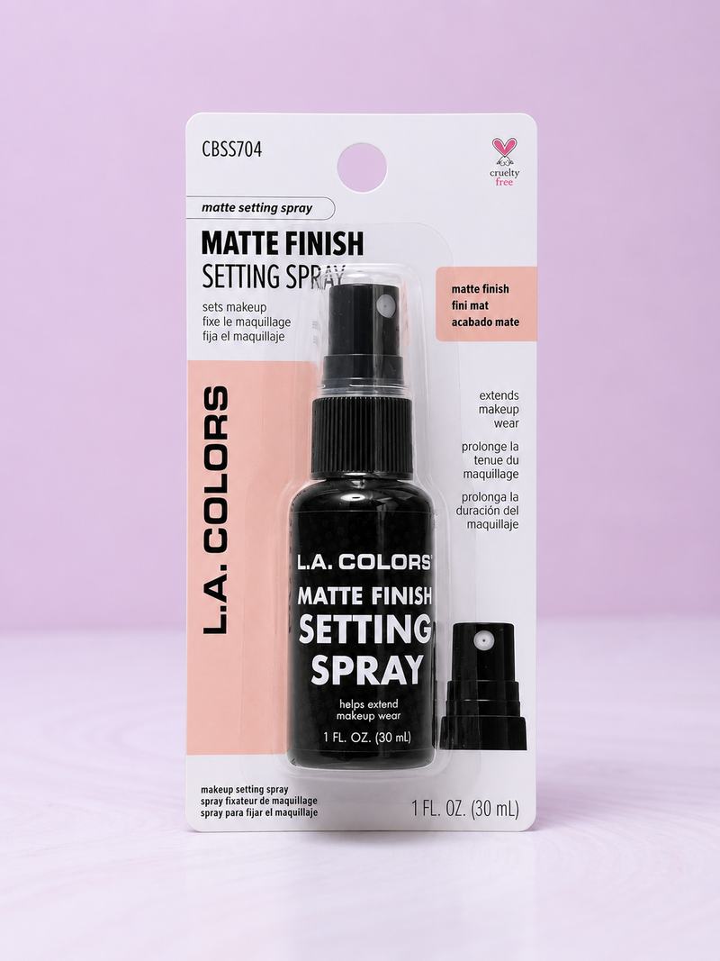 Matte finish setting spray