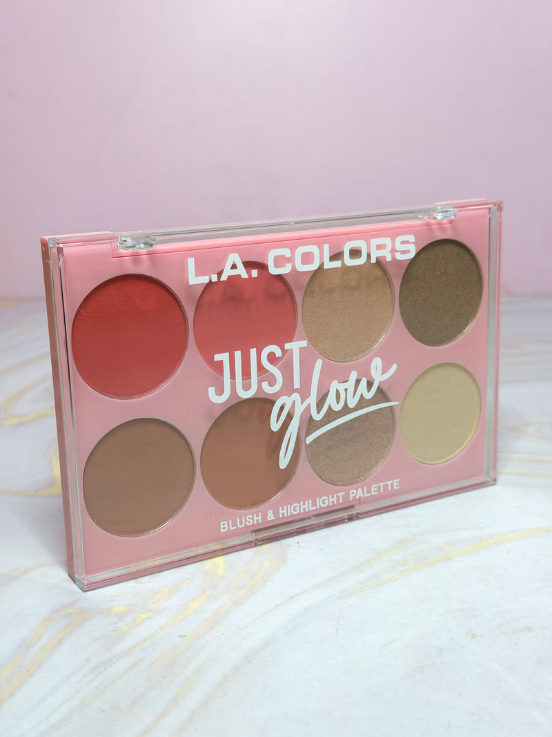 Paleta de rubores e iluminadores x8 just glow
