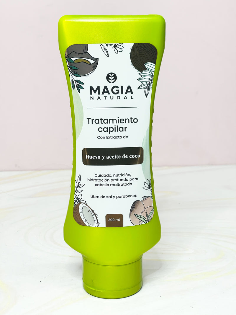 Tratamiento capilar huevo y aceite de coco