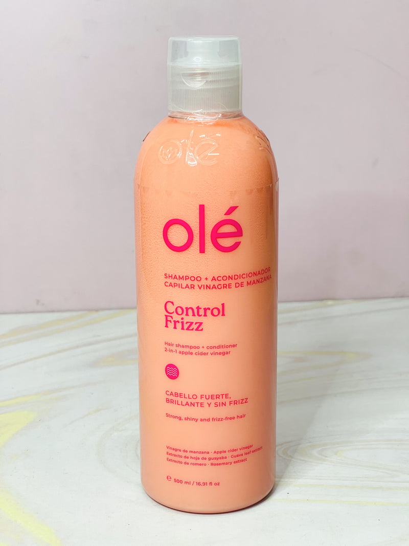 Shampoo + acondicionador control frizz con vinagre de manzana