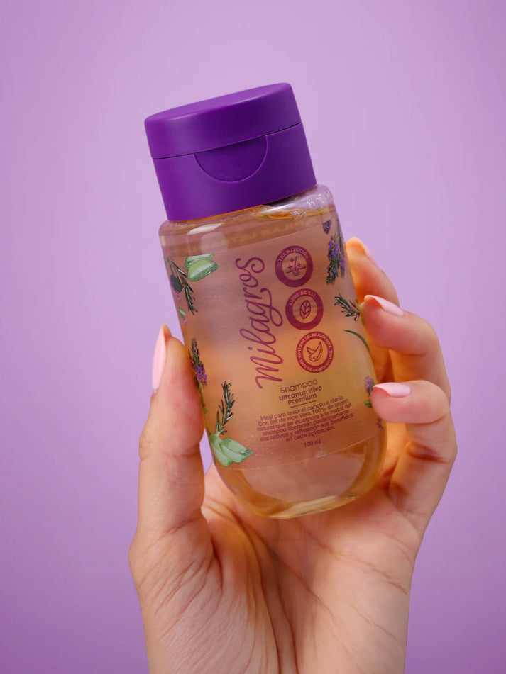 Mini shampoo ultranutritivo tamaño viajero
